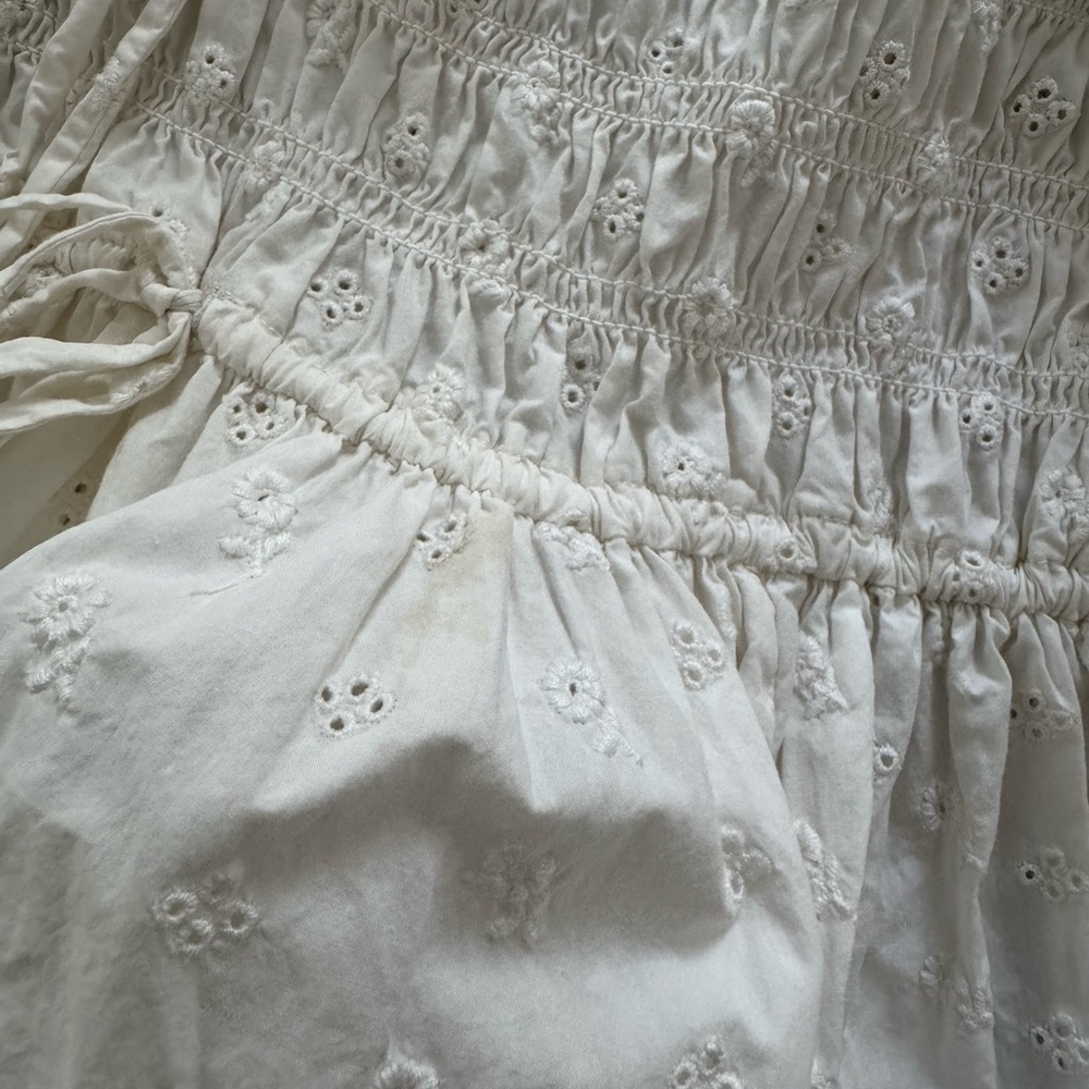 Doen Isolde dress in white sz S - FLAW see description - Picture 6 of 7